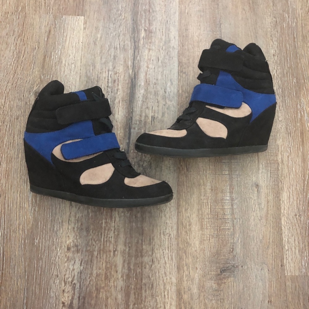 Vera Wang Color Block Wedge Sneakers